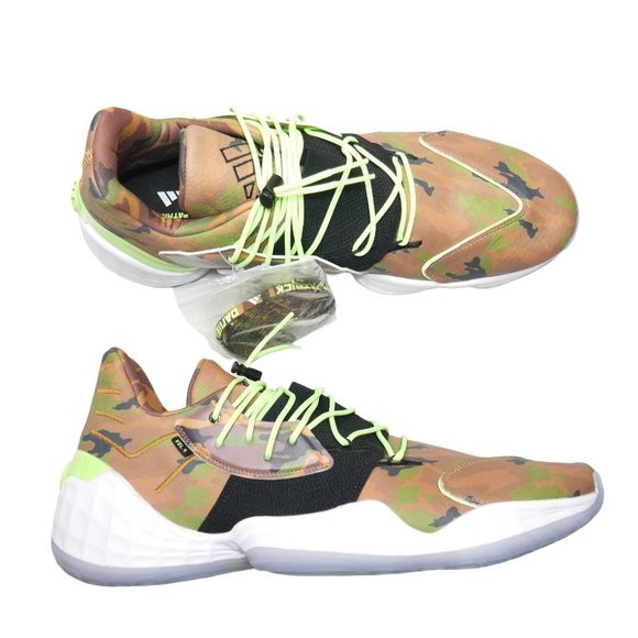 Size 17 Adidas Daniel Patrick x Harden Camo Green Glow